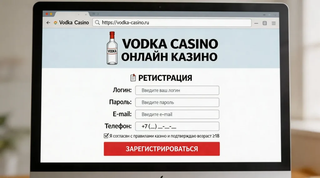 Регистрация в Vodka Casino: быстрое создание профиля и вход